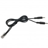 RJ45 to 2 3.5mm stereo male splitter cable